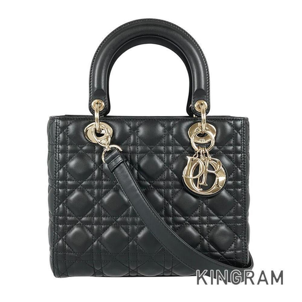 Christian Dior Lady Dior handbag black quilted Cannage leather